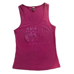 VINTAGE Kavio Hooters Tank Top Womens Size L Pink